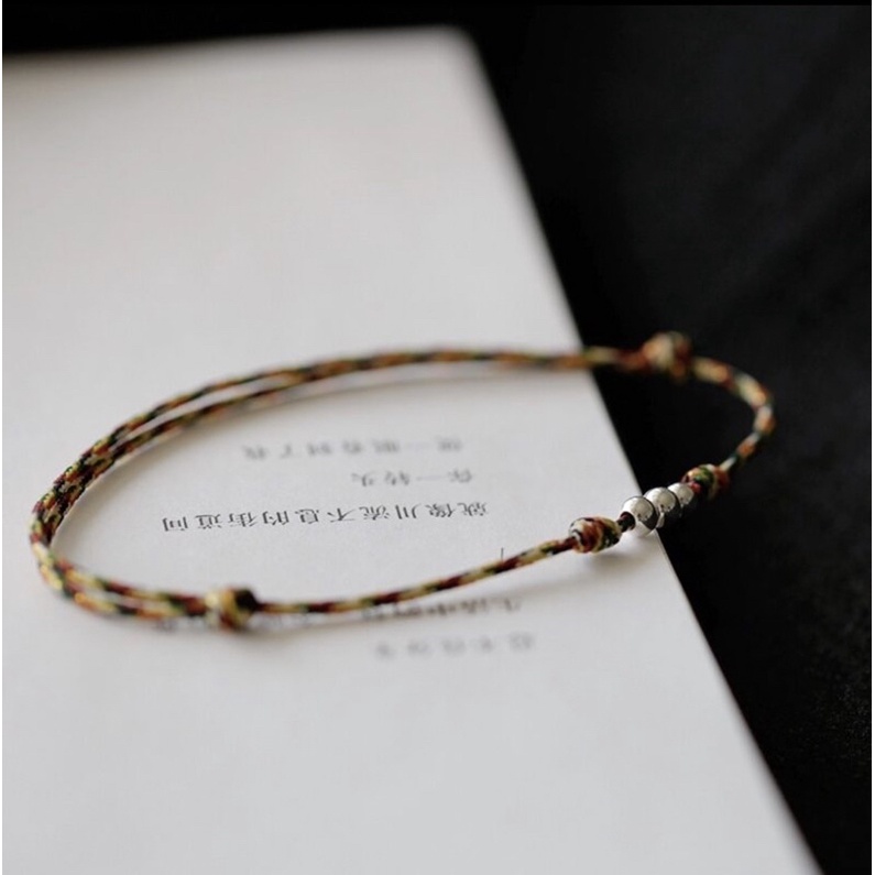 Vòng Tay Dây Ngũ Sắc Bạc 925 đổi vận, may mắn