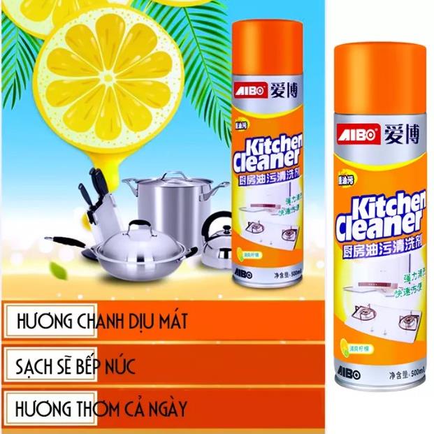 shop Bình Xịt Bọt Tuyết Tẩy Rửa Siêu Sạch Màu Cam Kitchen Cleaner Nhà Bếp 500ml