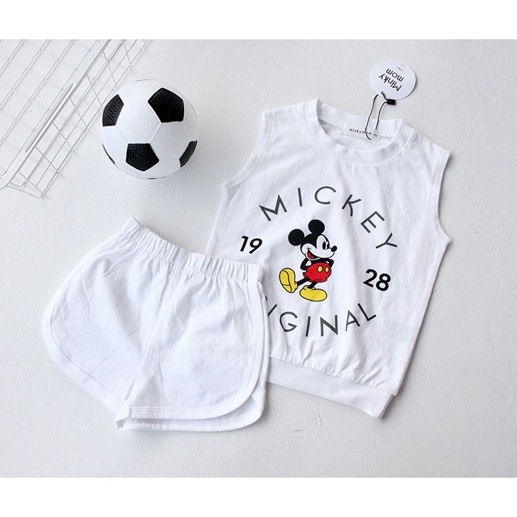 Bộ ba lỗ Mickey cho bé Mầm Store Size từ 7 đến 24kg