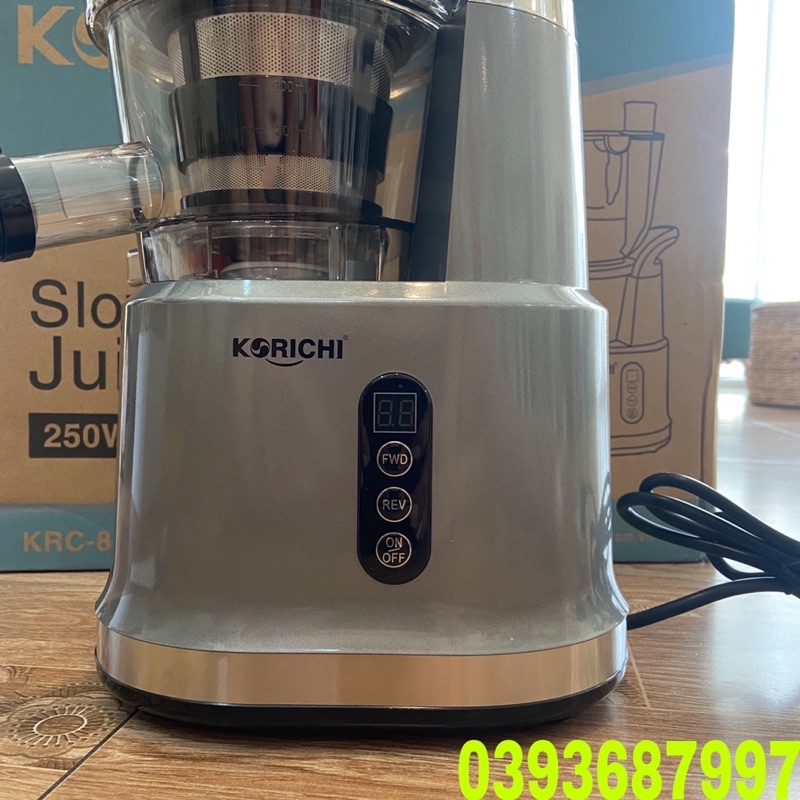 🥬Máy Ép Chậm Điện Tử korichi krc-8699 Công Suất 250w Ép Nguyên Trái-Lượng Nước Gấp Đôi Các Máy Thông Thường