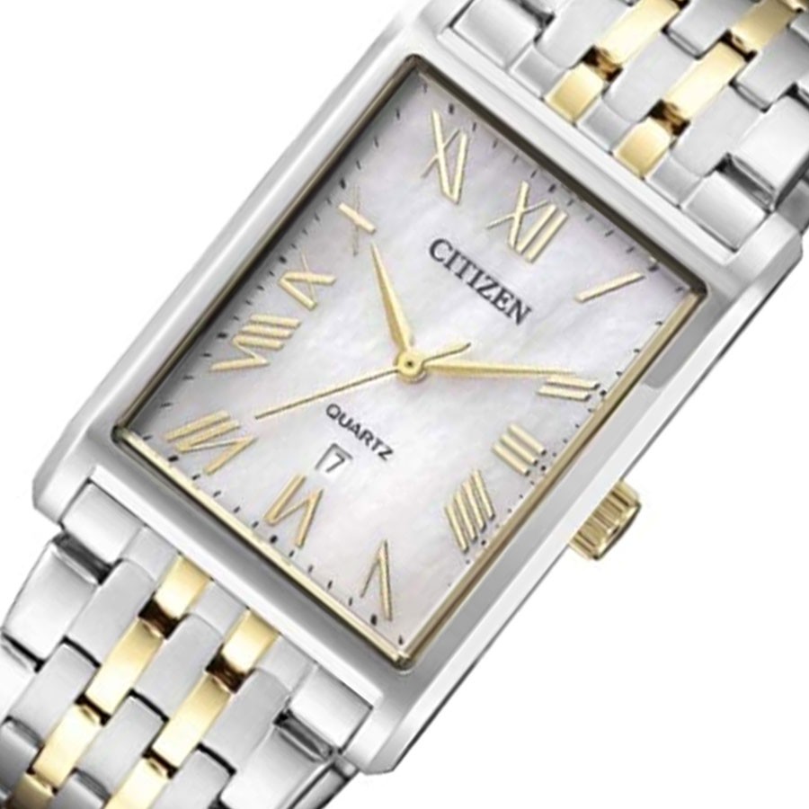 Đồng Hồ Đôi Citizen Pin-Quartz Dây Kim Loại BH3004-59D &amp; EJ6124-53D - Mặt Xà Cừ