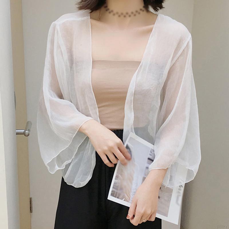 Áo Khoác Cardigan Tay Dài Dáng Rộng Chống Nắng Nhẹ Nhàng Phong Cách Retro Hàn Quốc | BigBuy360 - bigbuy360.vn