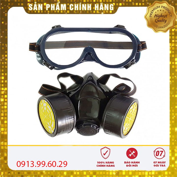 Mặt Nạ Phòng Độc Phun Thuốc Sâu NP306 Kèm Kính, Chống Bụi Mịn PM2.5