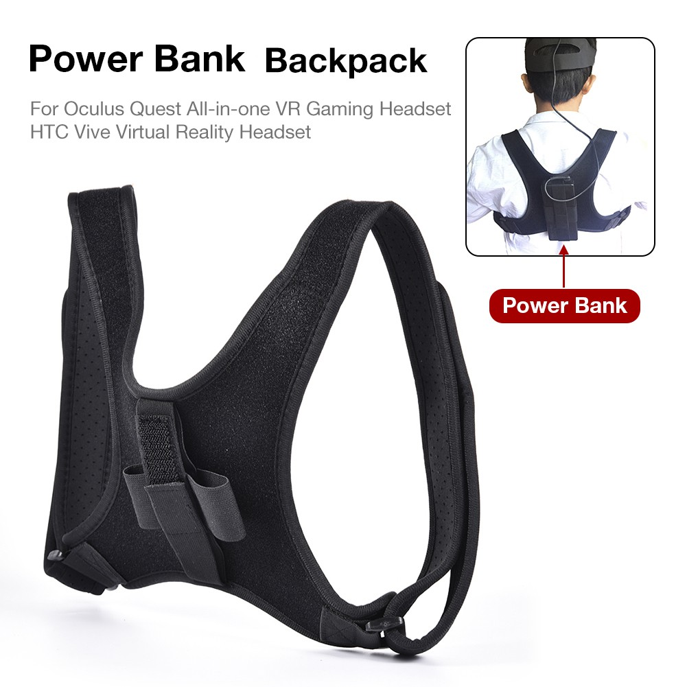 ★For Oculus Quest Virtual Reality Headset HTC Vive Power Bank Backpack Strap