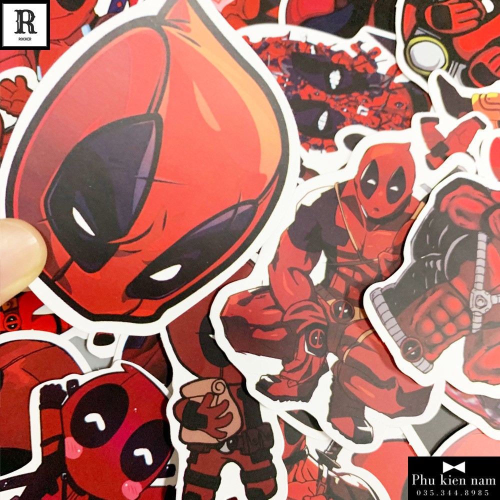 Sticker PVC Hoạt Hình 35 Hình dán Deadpool ST086