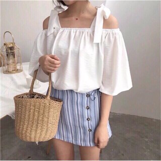 Áo trễ vai cột dây siêu cute