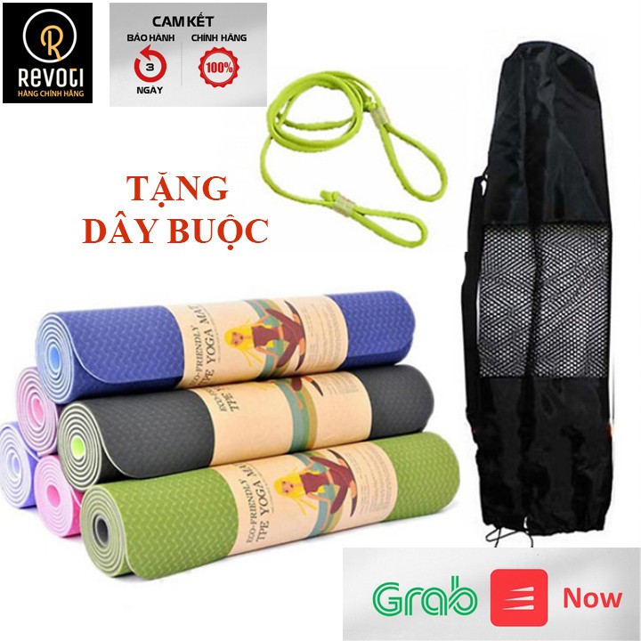 THẢM TẬP YOGA TPE CAO CẤP 2 LỚP 6MM CHỐNG TRƠN TRƯỢT