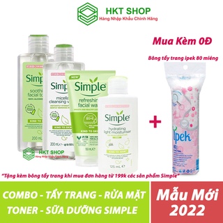 Combo Simple dưỡng da dịu nhẹ - HKT Shop