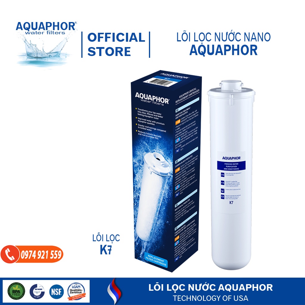 BỘ 3 LÕI LỌC NƯỚC NANO AQUAPHOR Crystal Eco