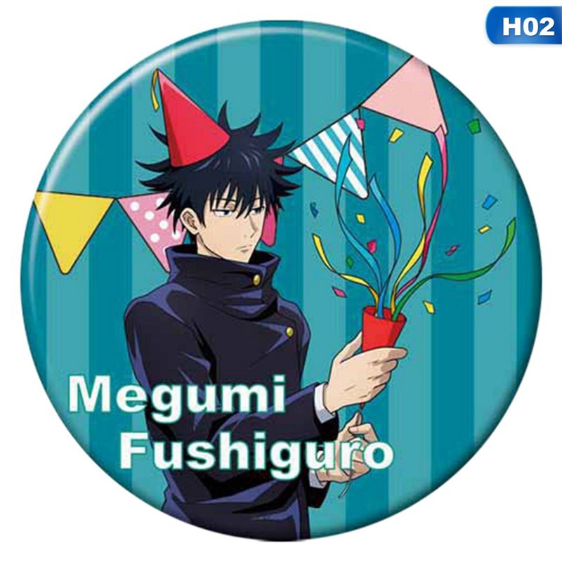 ( 1 chiếc ) Huy hiệu cái áo IN HÌNH nhân vật CHÚ THUẬT HỒI CHIẾN JUJUTSU KAISEN ver PARTY anime chibi dễ thương xinh xắn