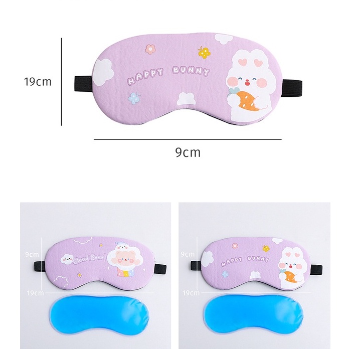 Miếng Che Mắt (Bịt Mắt) Chống Chói Mắt Khi Ngủ Kèm Túi Gel Massage