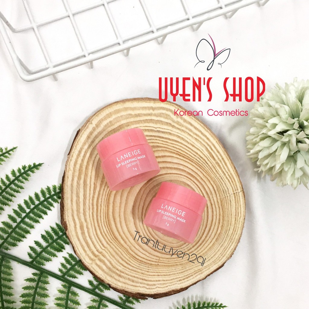 [Mã SKAMSALEP6 giảm 10% tối đa 100K đơn 150K] Mini Size Mặt nạ ngủ cho môi Laneige Lip Sleeping Mask mini size 3gr