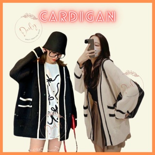 Áo Cardigan Len Nữ Trơn Phối Viền Form Rộng Chất Len Mịn Siêu Xinh Phong Cách Hàn Quốc