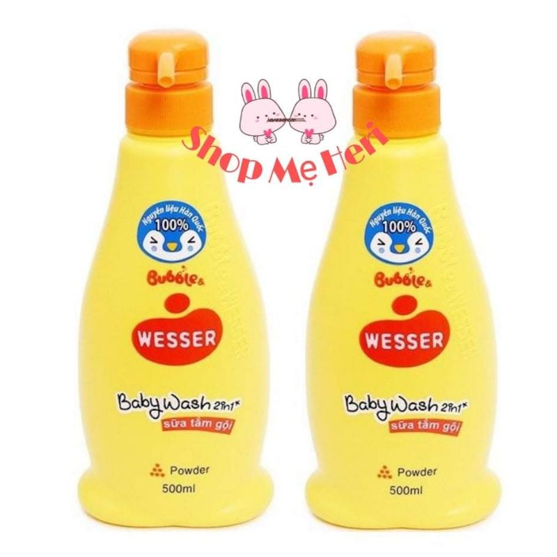 Sữa tắm gội Wesser 2 in 1 500ml