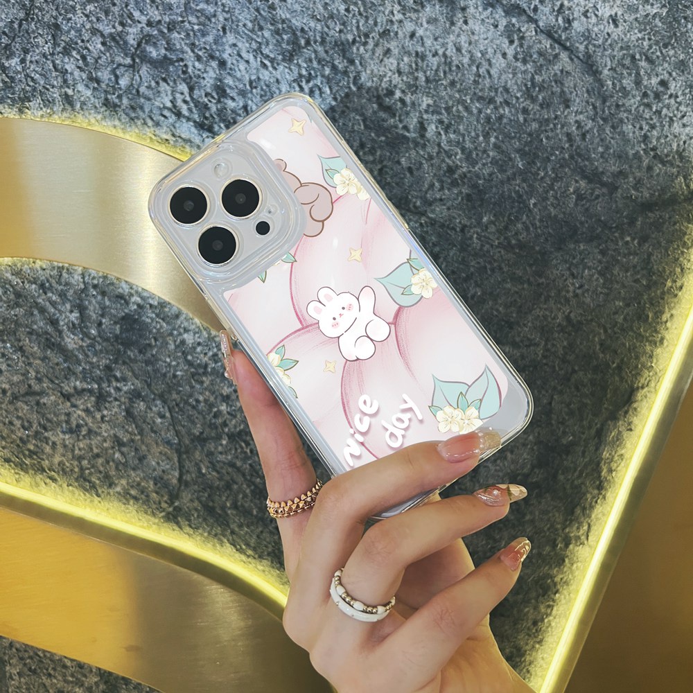 Ốp Điện Thoại TPU Hình Hoa Tulip Hồng Cho iPhone 13 12 11 Pro Max 13 Mini X XR XS Max SE 2020 2022 6 6S 7 8 Plus