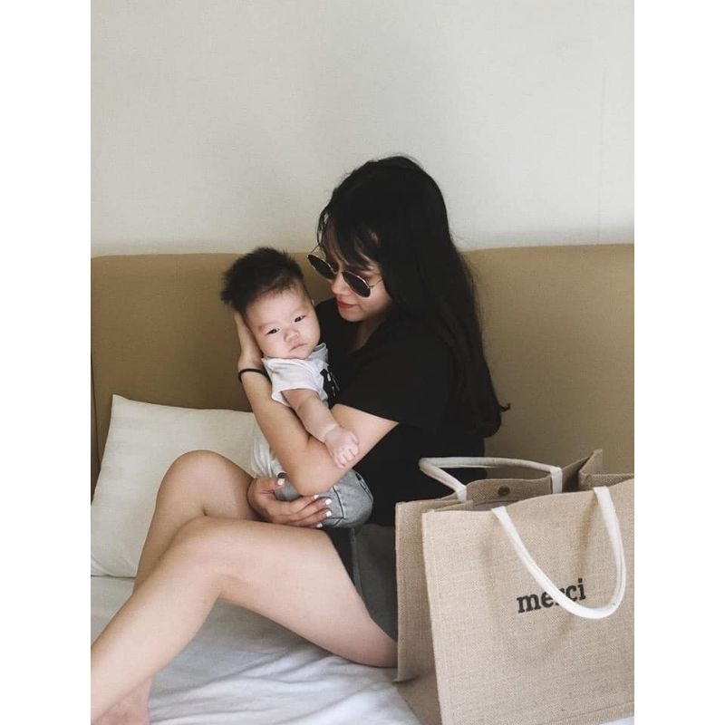 Túi cói merci du lịch loại 1 , túi cói đi biển