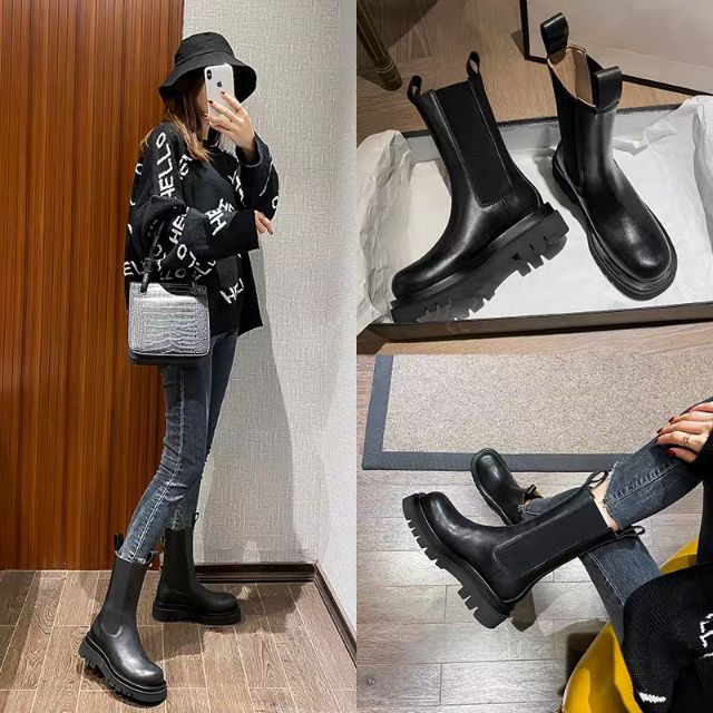 F6Order boots cao cổ đế nâng 6cm với chun dãn tiện lợi dành cho các bạn nữ 2019, hàng quảng châu loại đẹp