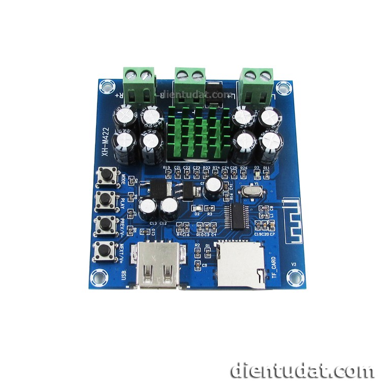 Mạch khuếch đại Bluetooth USB TF 2*50W - M422