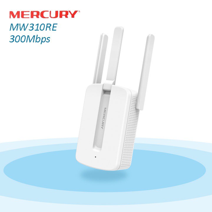 Kích sóng Wifi 300M 3 Râu MIMO mercury MW310RE model nâng cấp 2019 cắm điện 220V