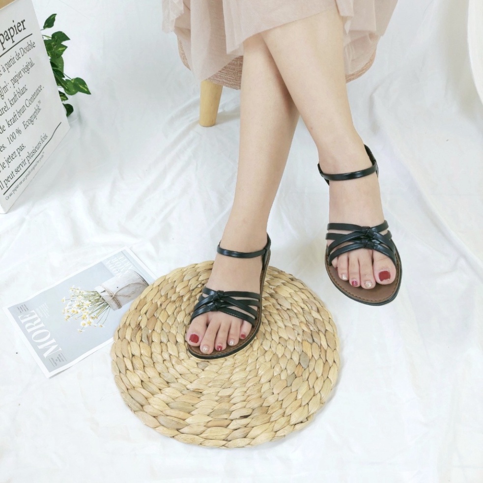 Sandal nữ đi học 𝑭𝑹𝑬𝑬𝑺𝑯𝑰𝑷 Giày sandal nữ đi học quai hậu, đế nhựa quai hậu - TB Sandal nu nut [Hoàn Xu]