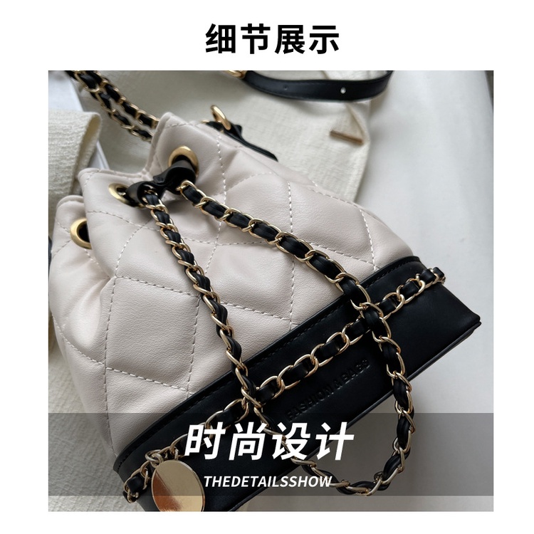 Túi Đeo JASMIN NOIR Chéo Vai Kiểu Chần Bông Họa Tiết Kẻ Sọc Boho Cho Nữ