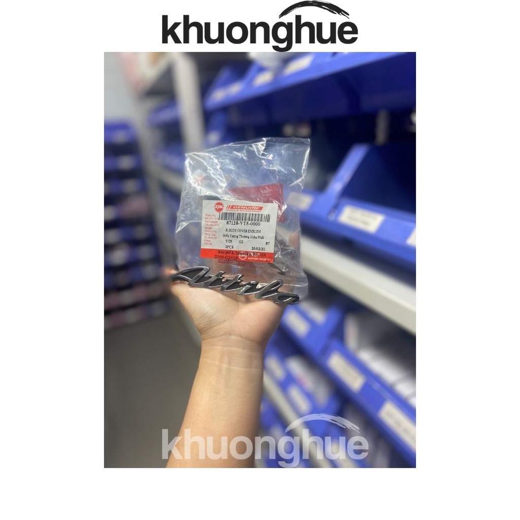 Tem chử nổi ATTILA bên phải chính hãng SYM