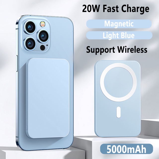 Pin Sạc Dự Phòng Không Dây Từ Tính Cho Iphone 12 13 14 Pro Max 10000mAh