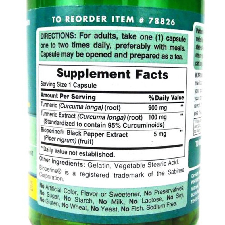 Tinh Chất Nghệ Vàng Curcumin Puritan's Pride 500mg 180 viên