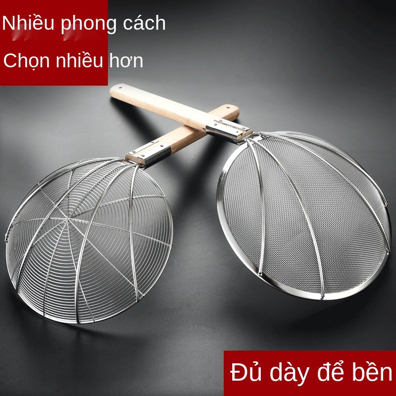 Chảo lớn, rây lọc, lọc lớn bằng thép không gỉ, thìa ăn mì thương mại nhà bếp, siêu mịn, gia dụng