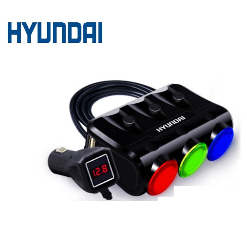 BỘ CHIA TẨU HYUNDAI HY26 - 3 TẨU + 2 CỔNG USB - HYUDAI HY-26