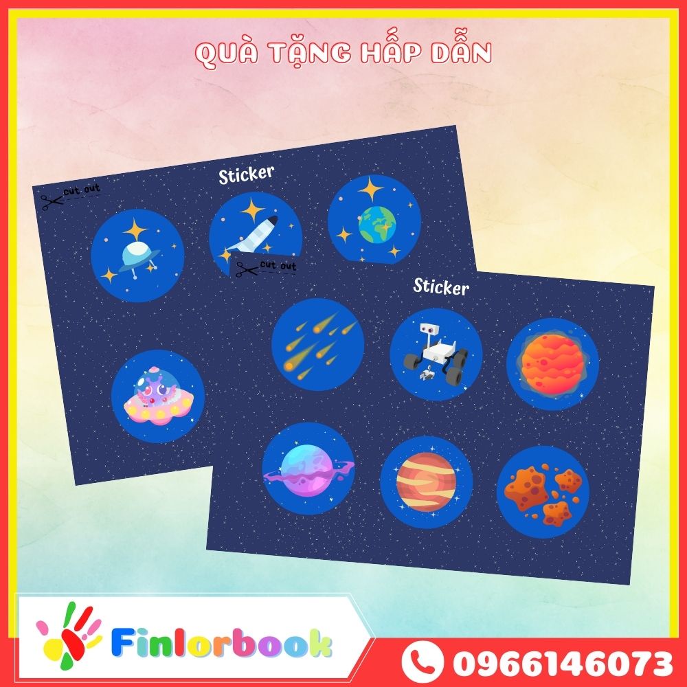 Học liệu bóc dán vũ trụ hành tinh xung quanh chúng ta
