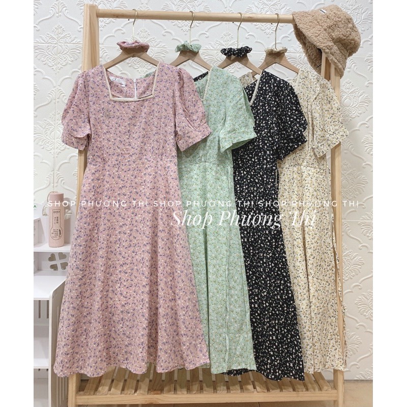 [VIDEO Váy hoa nhí cổ vuông tay lỡ - váy tiểu thư vintage | BigBuy360 - bigbuy360.vn