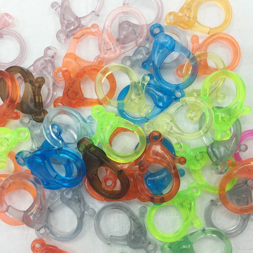 Set 10 Móc Khóa Càng Cua Trong Suốt Nhiều Màu Sắc Dùng Để Làm Đồ Trang Sức