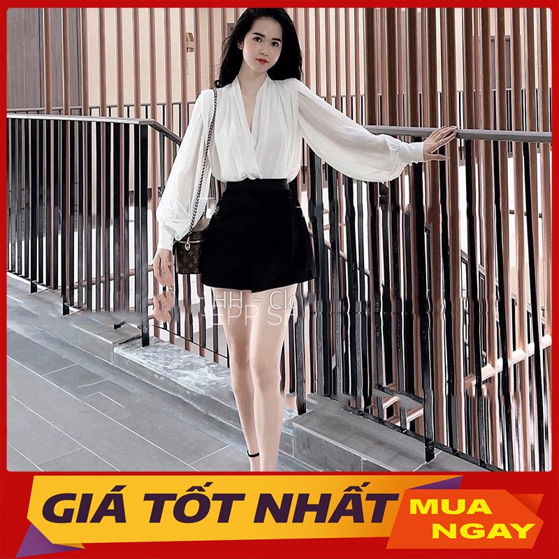 Áo Sơ Mi Kiểu Đắp Chéo Tay Dài Sang Chảnh AP006