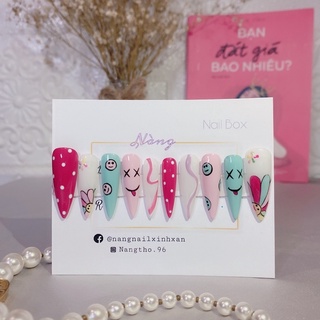 Nailbox móng úp thiết kế theo yêu cầu + keo dũa