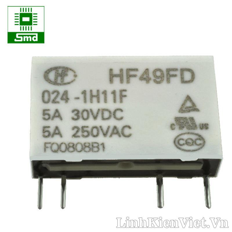 Relay HF49F-024-1H1 (24VDC-5A250VAC)