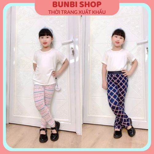 Quần legging cho bé gái dư xịn,chất liệu cotton cao cấp cực đẹp, hàng việt nam xuất khẩu chuẩn