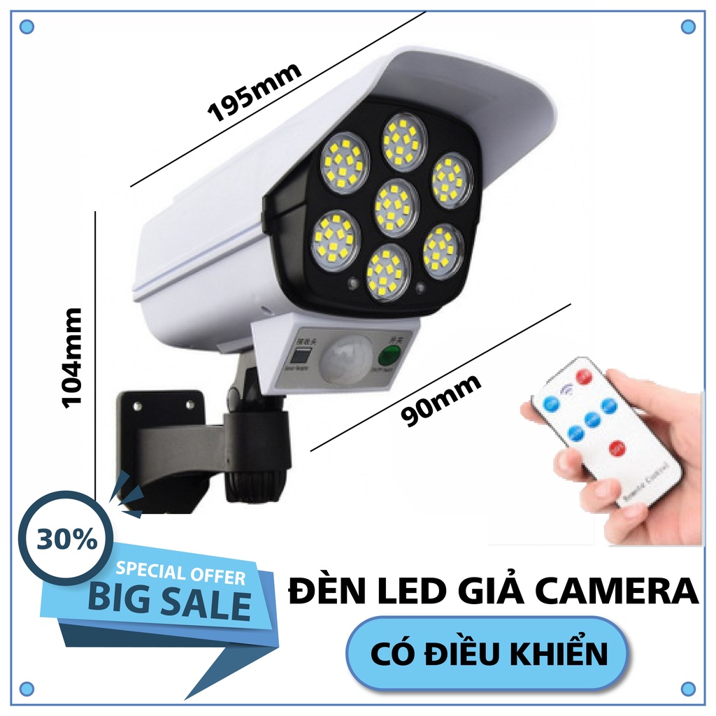 Đèn chiếu đường, đèn Năng lượng mặt trời, giả CAMERA, Có điều khiển từ xa