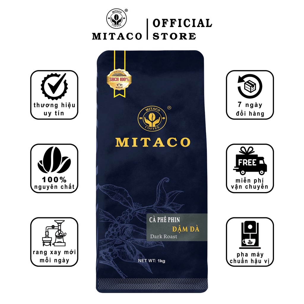 Cà Phê Espresso (Pha Máy) MITACO COFFEE (Gói 1kg)