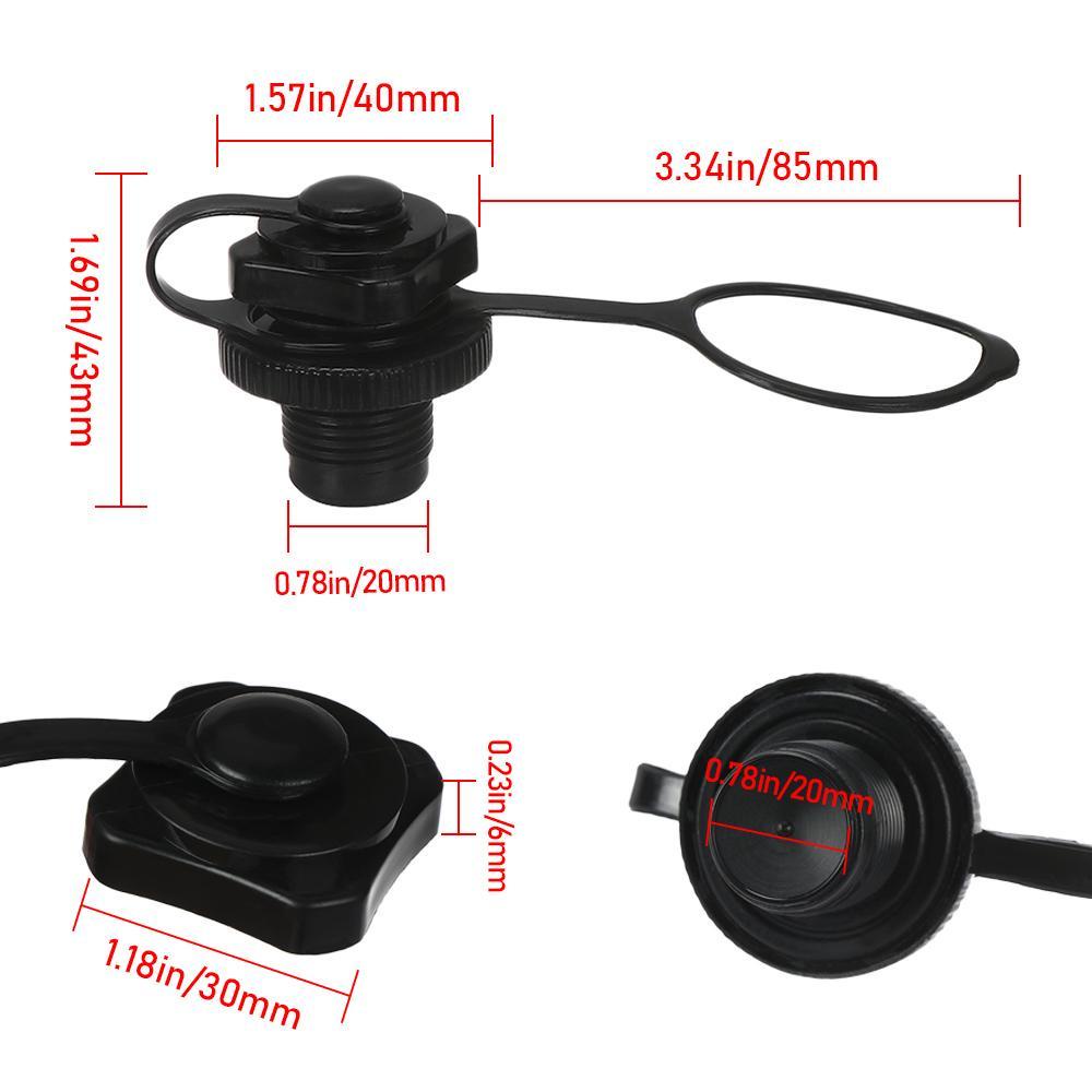 MUVAKO 1 / 2 Van Bơm Hơi Màu Đen Cho Thuyền Kayak