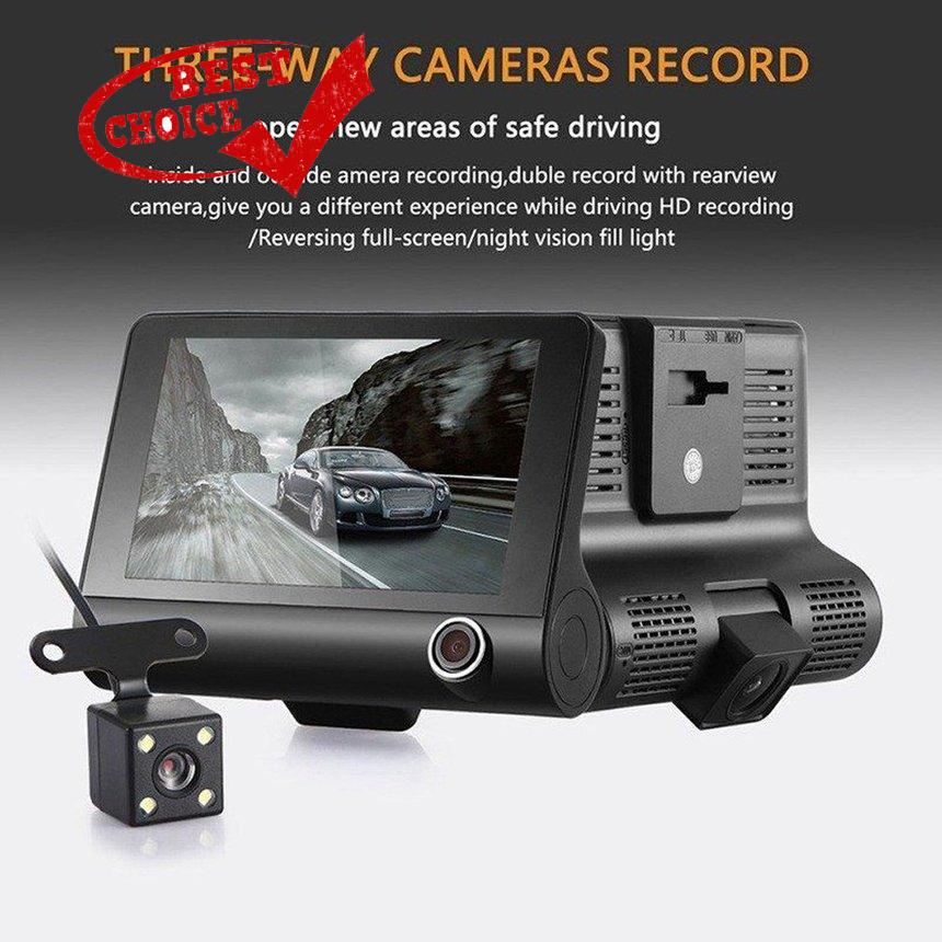 (10.7) Camera Hành Trình Car Dvr 3 / 2 Ống Kính 4.0 Inch Kèm Gương Chiếu Hậu | BigBuy360 - bigbuy360.vn