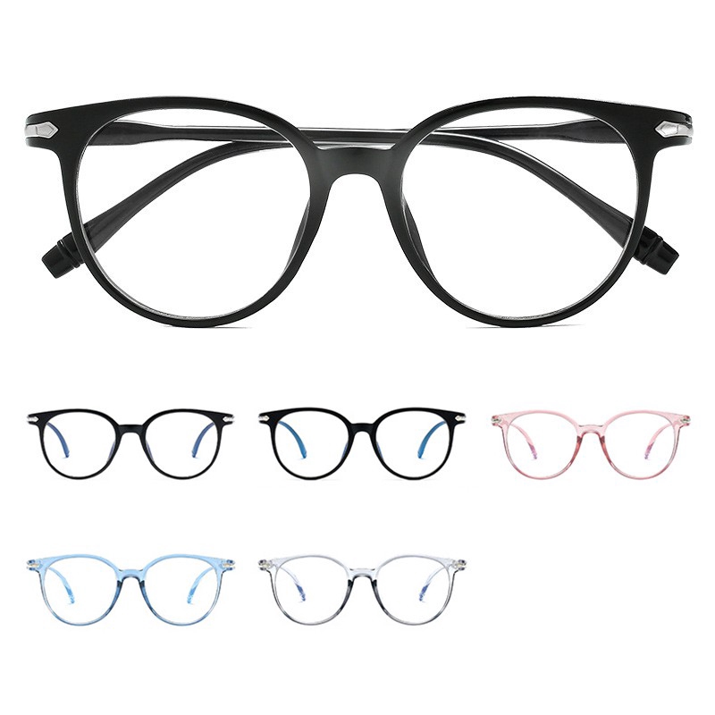 Kính mát tròng trong suốt phong cách retro Hàn Quốc