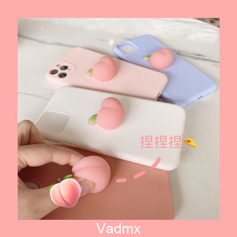 Ốp điện thoại silicon hình trái đào 3D cho Realme 6 5 Pro 5i 5s 6i 6s C3 X3 Super ZOOM X50 XT X2 Pro X C2 A1K