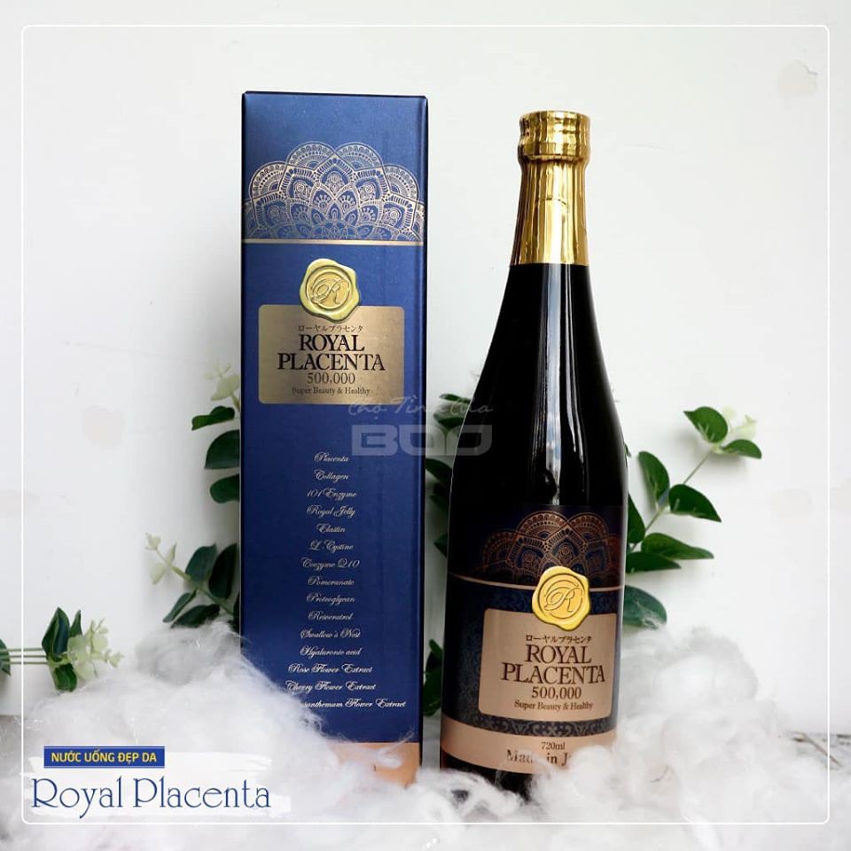 DATE 2023 - NƯỚC UỐNG TRẺ HÓA DA, MỜ NÁM, LÀM SÁNG DA ROYAL PLACENTA 500,000 720ML - 5152