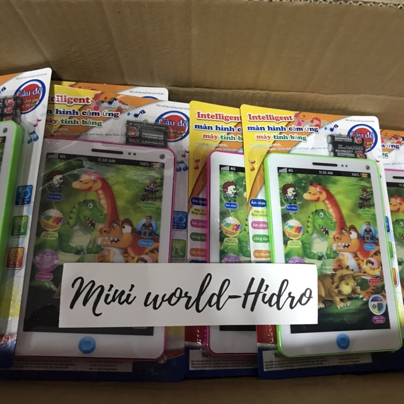 Đồ chơi iPad máy tính bảng màn hình cảm ứng kể  chuyện ru ngủ đọc thơ phát nhạc tiếng Việt cho bé tặng kèm pin