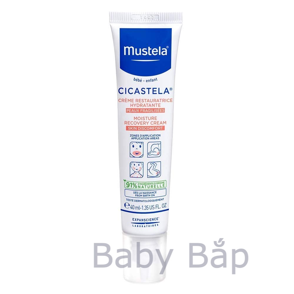 Kem Phục Hồi Độ Ẩm Đa Năng Mustela Cicastela Moisture Recovery Cream 40ml Pháp