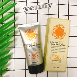 Kem chống nắng 3w Clinic Intensive UV Sunblock Cream SPF 50 PA+++