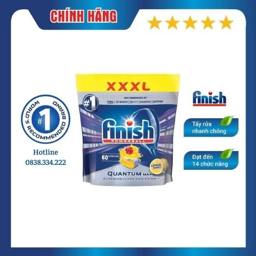 [HCM] Viên rửa bát Finish Quantum max - quantum ultimate - loại cao cấp nhất