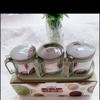 Bộ Đựng Gia Vị Nhà Bếp Pincai Cao Cấp, Hũ Gia Vị Thủy Tinh Có Khay Đựng Sang Trọng
