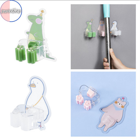 [sweet] kitchen creative cartoon cute bear duck seamless hole-free viscose hook for bathroom mop